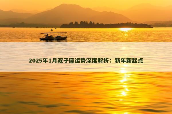 2025年1月双子座运势深度解析：新年新起点