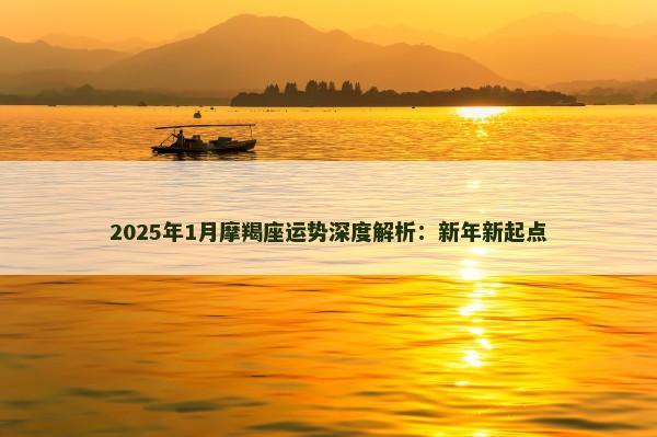 2025年1月摩羯座运势深度解析：新年新起点