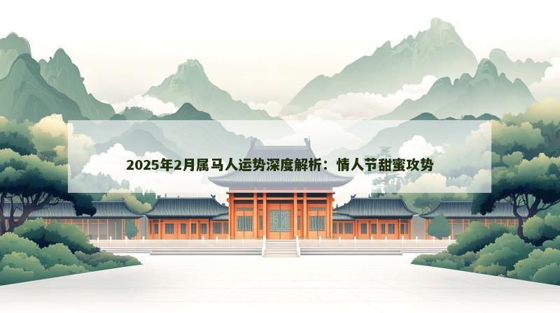 2025年2月属马人运势深度解析：情人节甜蜜攻势