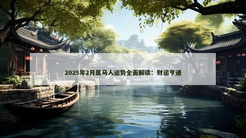 2025年2月属马人运势全面解读：财运亨通