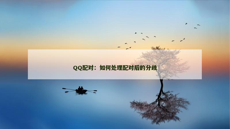 QQ配对：如何处理配对后的分歧