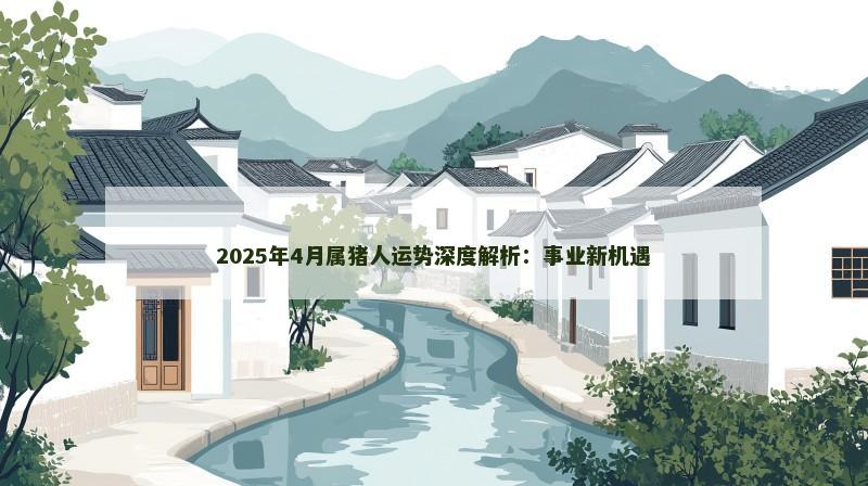 2025年4月属猪人运势深度解析：事业新机遇