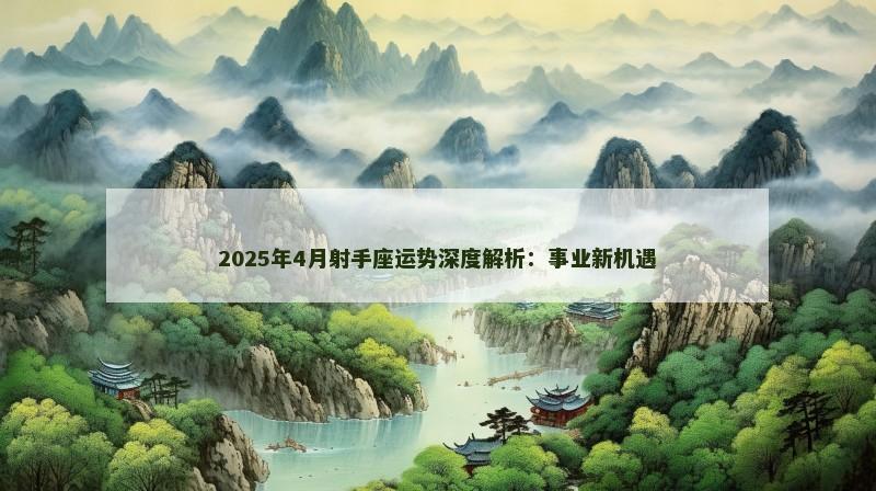 2025年4月射手座运势深度解析：事业新机遇