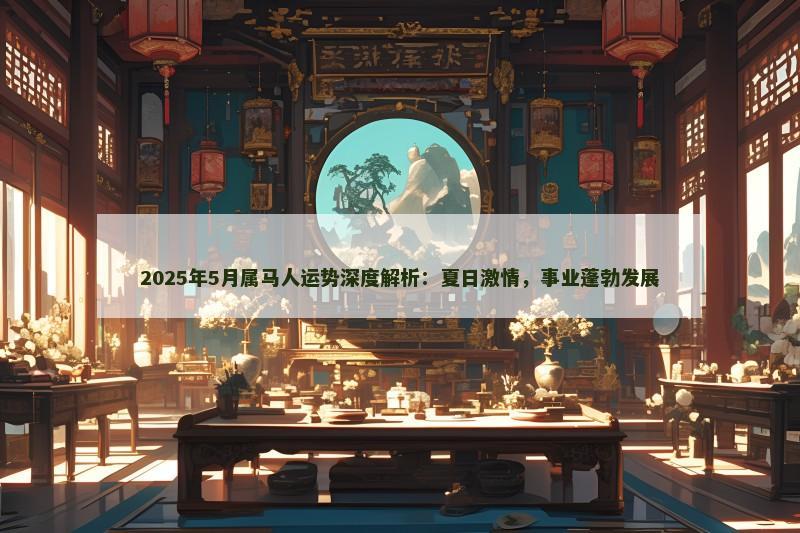 2025年5月属马人运势深度解析：夏日激情，事业蓬勃发展