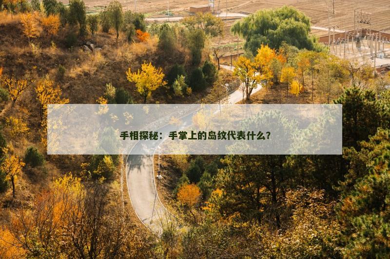 手相探秘：手掌上的岛纹代表什么？