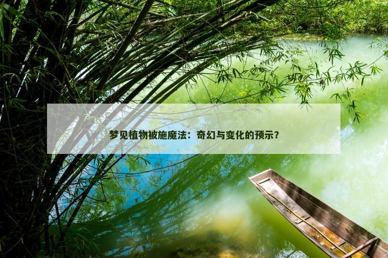 梦见植物被施魔法：奇幻与变化的预示？