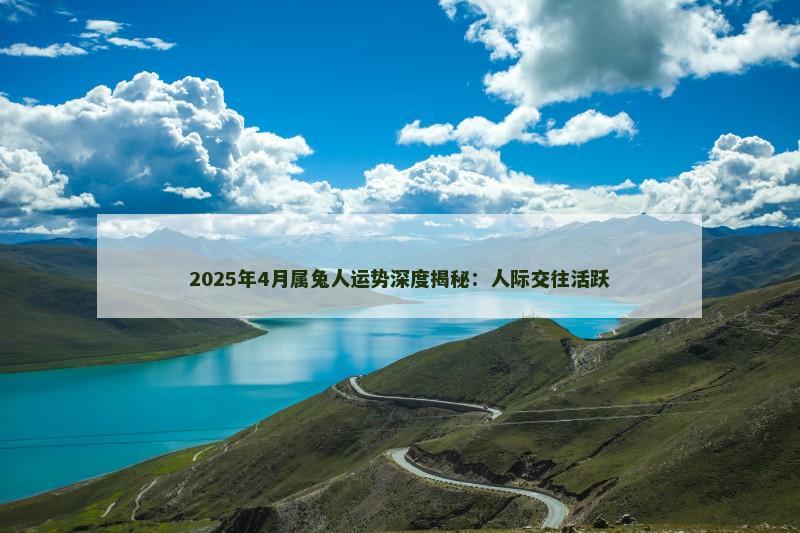 2025年4月属兔人运势深度揭秘：人际交往活跃