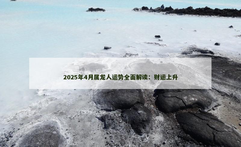 2025年4月属龙人运势全面解读：财运上升