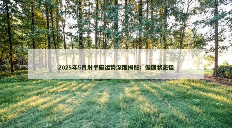 2025年5月射手座运势深度揭秘：健康状态佳