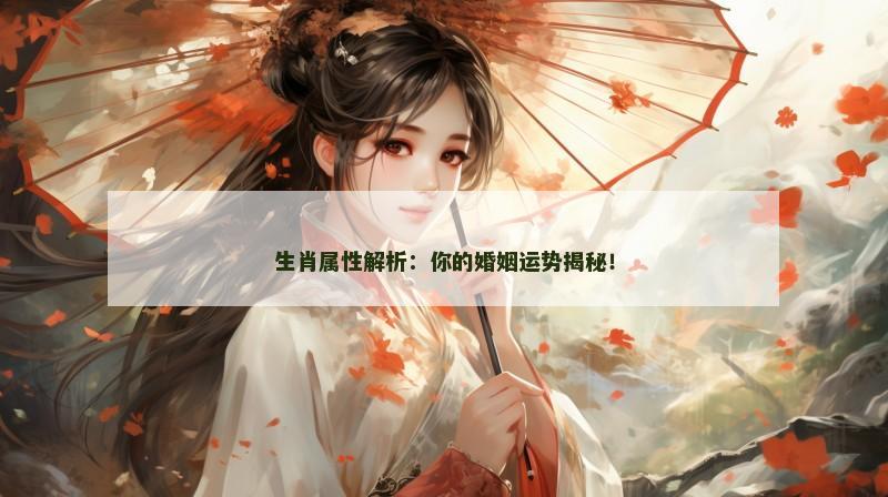 生肖属性解析：你的婚姻运势揭秘！