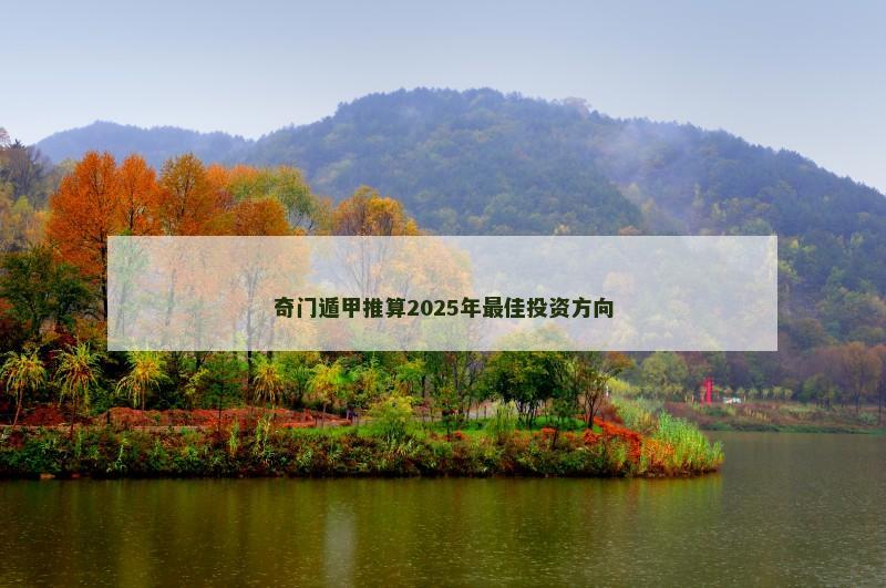 奇门遁甲推算2025年最佳投资方向