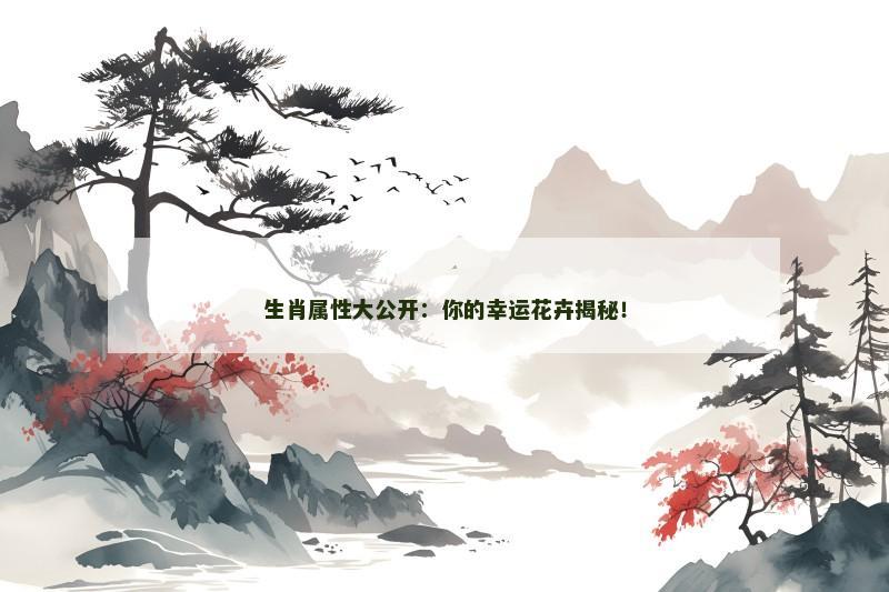 生肖属性大公开:你的幸运花卉揭秘!